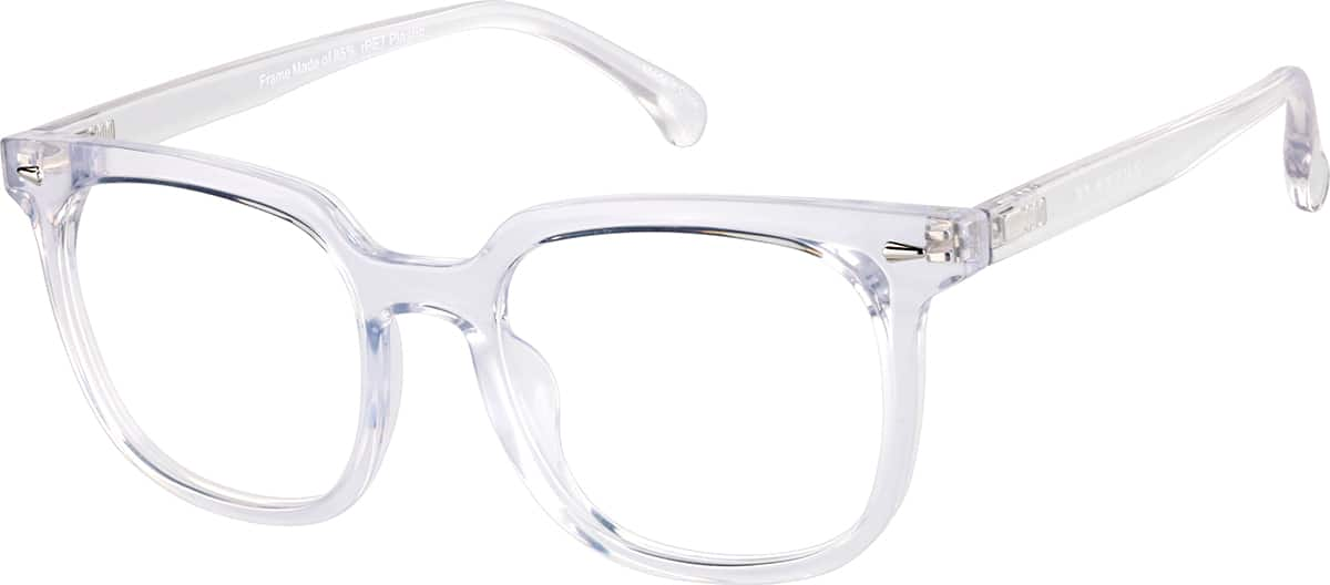 Angle view of Square Glasses 2047523 in Clear