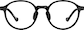 Front view of Round Glasses 2047721 in Black thumbnail