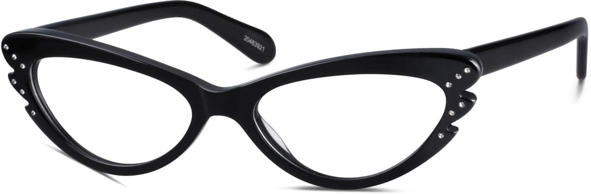 Angle view of Cat-Eye Glasses 20483921 in Black