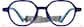 Front view of Geometric Glasses 2048416 in Blue thumbnail