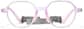 Front view of Geometric Glasses 2048417 in Purple thumbnail