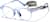 Angle view of Round Glasses 2048516 in Blue thumbnail