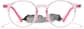Front view of Round Glasses 2048519 in Pink thumbnail