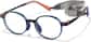 Angle view of Round Glasses 2048616 in Blue thumbnail