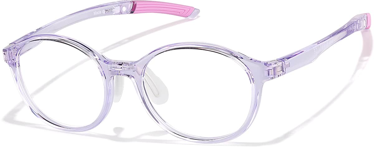 Angle view of Zunnies - Round Sports Glasses 2049017 in Lavender
