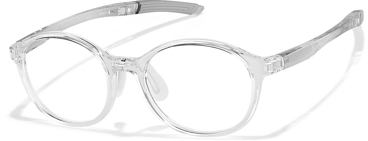 Angle view of Zunnies - Round Sports Glasses 2049023 in Clear