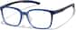 Angle view of Zunnies - Rectangle Sports Glasses 2049116 in Blue thumbnail