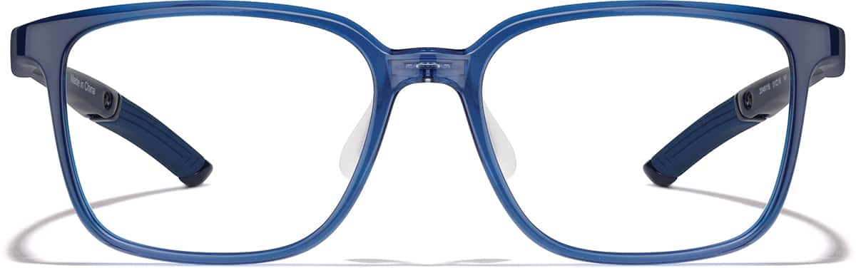 Front view of Zunnies - Rectangle Sports Glasses 2049116 in Blue