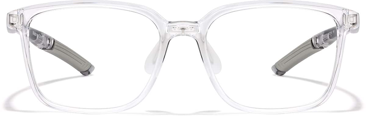 Front view of Zunnies - Rectangle Sports Glasses 2049123 in Clear