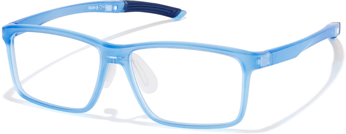 Angle view of Zunnies - Rectangle Sports Glasses 2049216 in Sky Blue