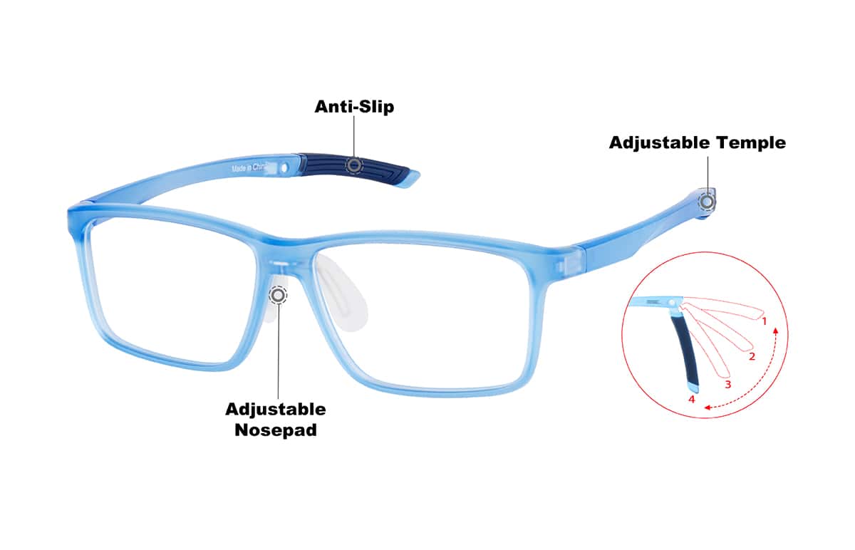 Image of Zunnies - Rectangle Sports Glasses