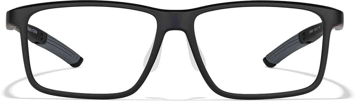 Front view of Zunnies - Rectangle Sports Glasses 2049221 in Black