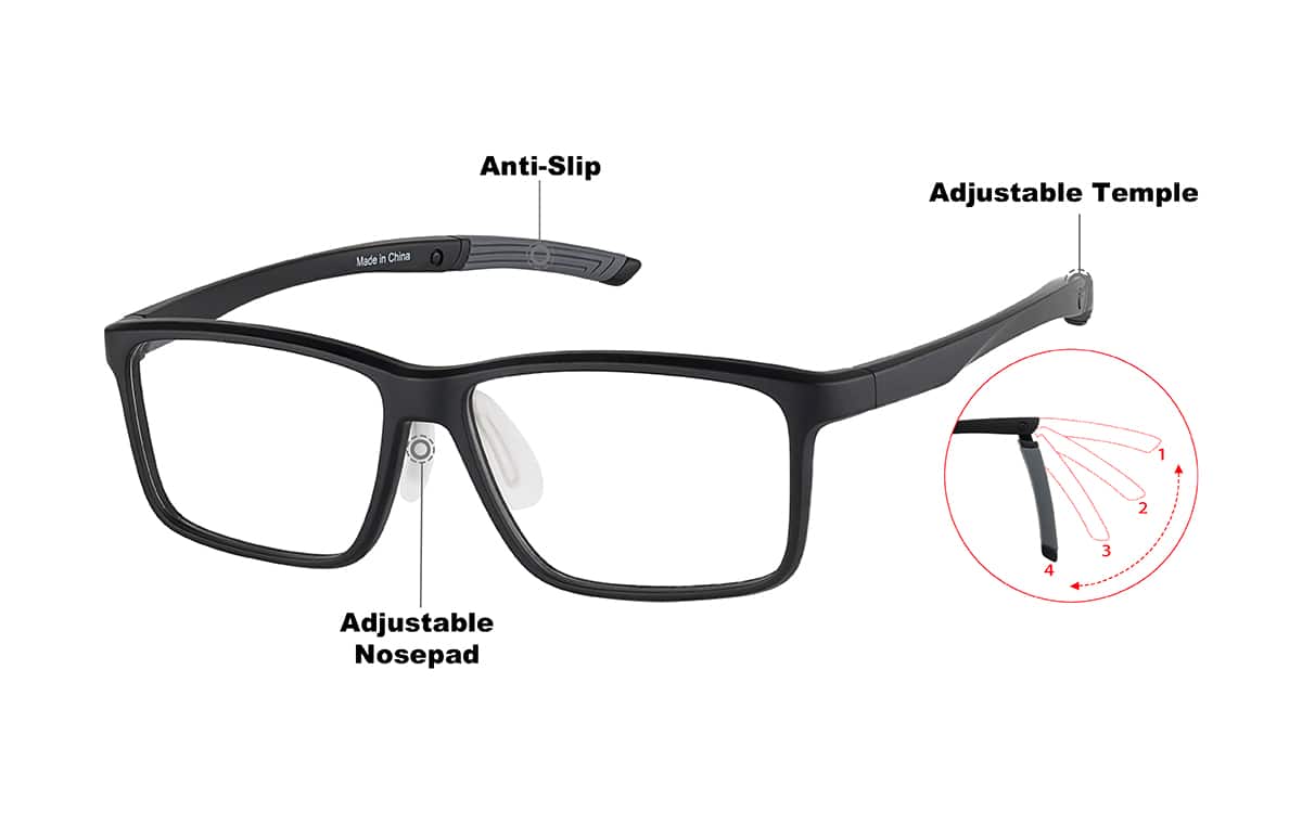 Zunnies - Rectangle Sports Glasses 20492