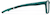 Side view of Zunnies - Rectangle Sports Glasses 2049224 in Emerald Green thumbnail