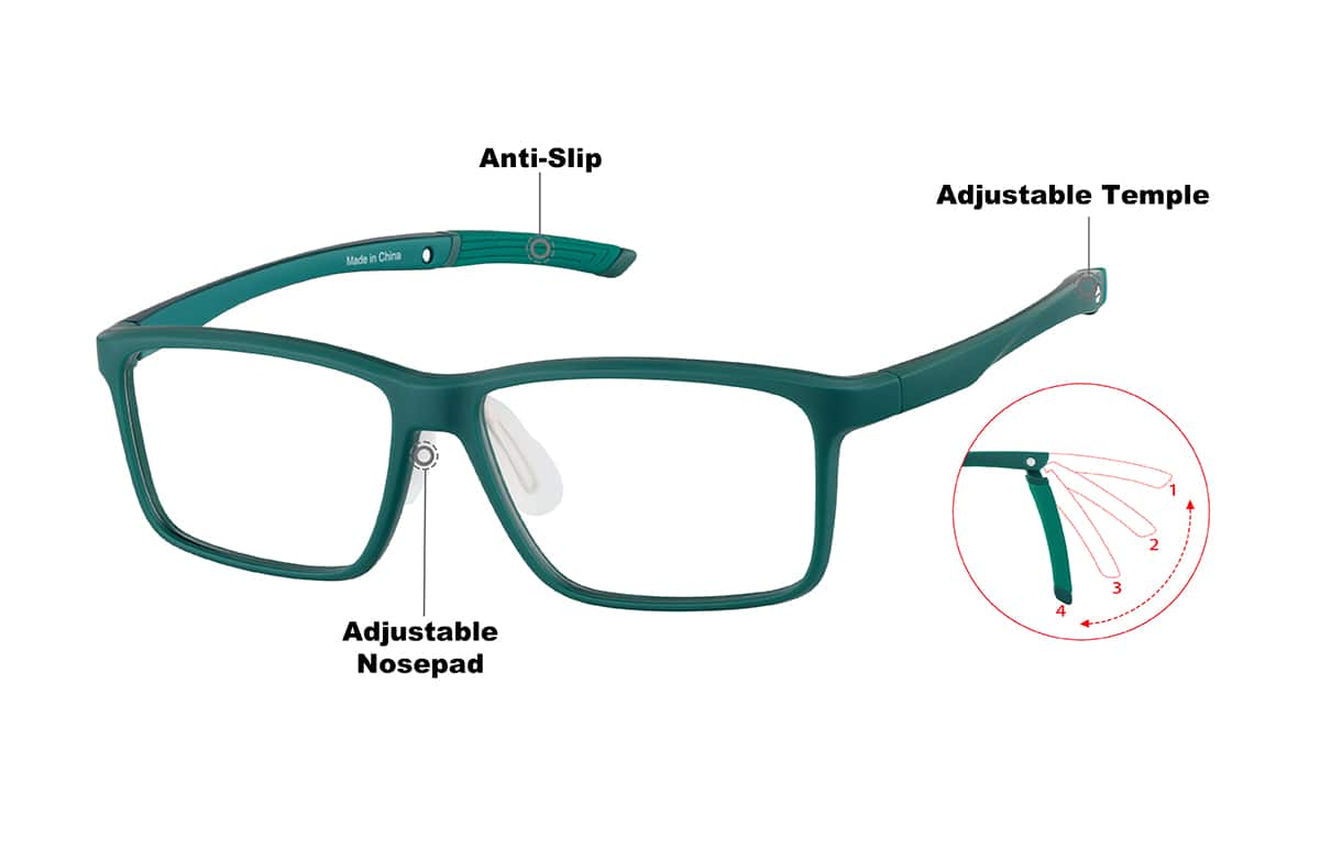 Zunnies - Rectangle Sports Glasses 20492