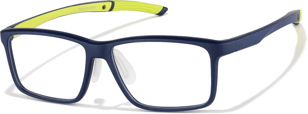 Angle view of Zunnies - Rectangle Sports Glasses 2049236 in Navy