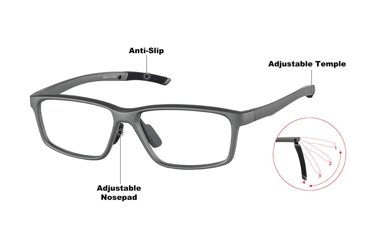 Image of Zunnies - Rectangle Sports Glasses