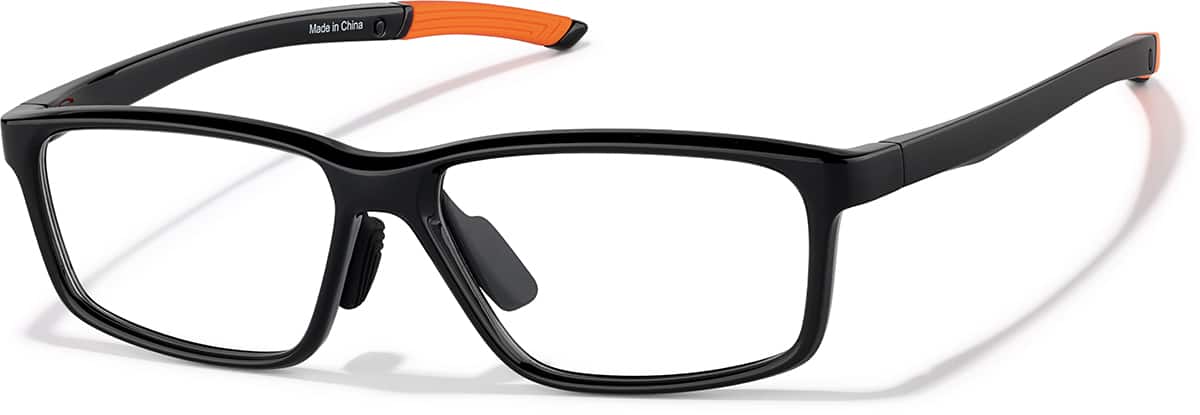 Angle view of Zunnies - Rectangle Sports Glasses 2049321 in Black