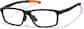 Angle view of Zunnies - Rectangle Sports Glasses 2049321 in Black thumbnail