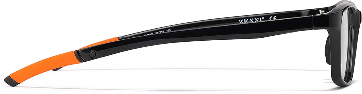 Side view of Zunnies - Rectangle Sports Glasses 2049321 in Black