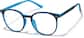 Angle view of Cloud9 Lifestyle Round Eyeglasses 2049621 in Black and Blue thumbnail