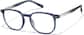 Angle view of Aquarius Zodiac Square Glasses 2049816 in Translucent Blue thumbnail