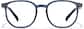 Front view of Aquarius Zodiac Square Glasses 2049816 in Translucent Blue thumbnail