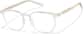 Angle view of Aquarius Zodiac Square Glasses 2049823 in Clear thumbnail