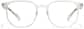 Front view of Aquarius Zodiac Square Glasses 2049823 in Clear thumbnail