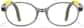 Front view of Lightweight Oval Glasses  2049912 in Translucent Gray + Yellow Temple thumbnail