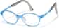 Angle view of Lightweight Oval Glasses  2049916 in Translucent Navy Blue + Gray Tem thumbnail