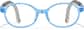 Front view of Lightweight Oval Glasses  2049916 in Translucent Navy Blue + Gray Tem thumbnail