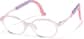 Angle view of Lightweight Oval Glasses  2049919 in Translucent Pink + Purple Temple thumbnail