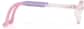 Side view of Lightweight Oval Glasses  2049919 in Translucent Pink + Purple Temple thumbnail