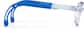 Side view of Lightweight Kids Round Glasses 2050116 in Translucent Blue+Dark Blue Temple Tips thumbnail