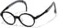 Angle view of Lightweight Kids Round Glasses 2050121 in Translucent Gray + Dark Gray Temple Tips thumbnail