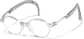 Angle view of Lightweight Kids Round Glasses 2050123 in Clear + Light Gray Temple Tips thumbnail