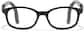 Front view of Lightweight Oval Adjustable Glasses 2050221 in Black/ Dark Gray Temple thumbnail