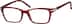 Rectangle Glasses 205218 in Red