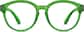 Front view of Round Glasses 206024 in Green thumbnail