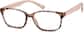 Angle view of Rectangle Glasses 206225 in Tortoiseshell thumbnail