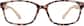 Front view of Rectangle Glasses 206225 in Tortoiseshell thumbnail