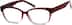 Rectangle Glasses 206318 in Red