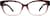 Front view of Rectangle Glasses 206318 in Red thumbnail