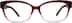 Rectangle Glasses 206318 in Red