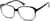 Angle view of Square Glasses 206721 in Black thumbnail