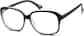 Angle view of Square Glasses 206721 in Black thumbnail