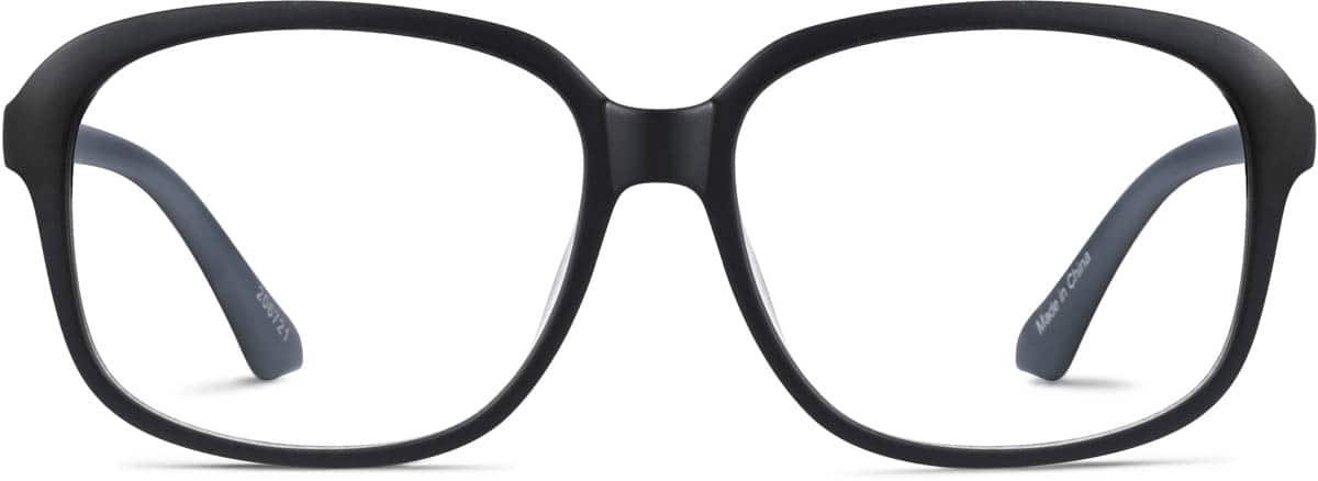 Front view of Square Glasses 206721 in Black