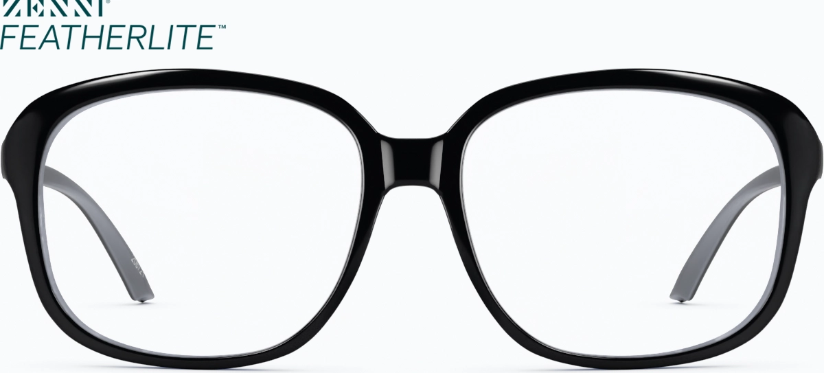 Front view of Square Glasses 206721 in Black thumbnail