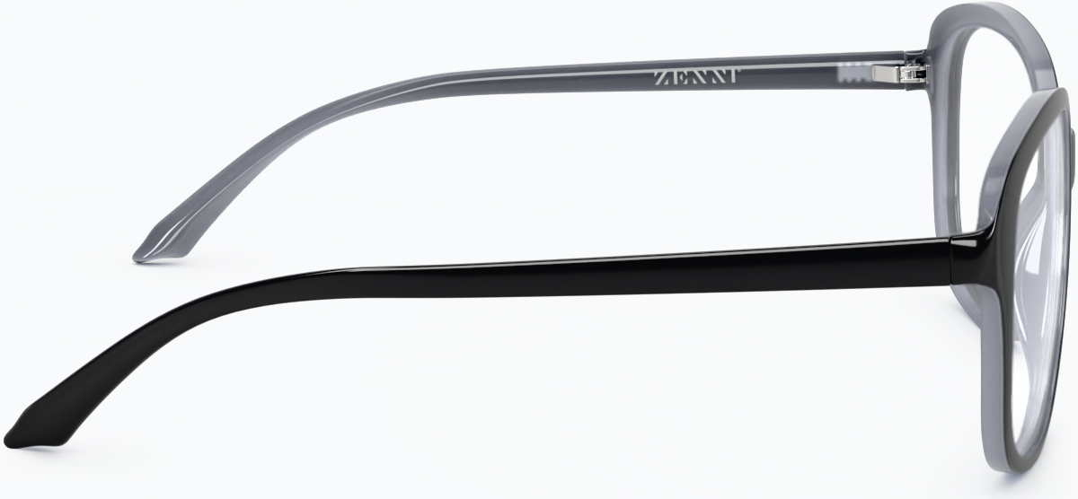 Side view of Square Glasses 206721 in Black thumbnail